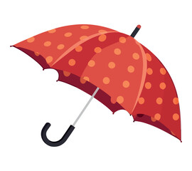 red umbrella provides safety from weather