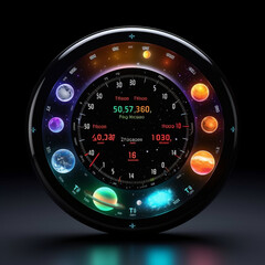 speedometer on black background - Generated by AI