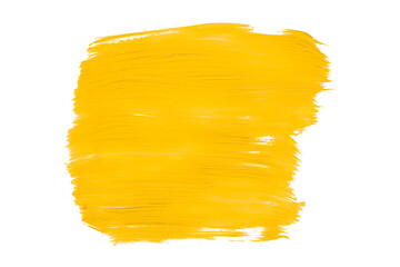 Shiny yellow brush watercolor painting isolated on transparent background. watercolor png