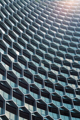 Facade of the office building was designed in beehive.