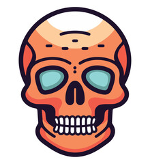 Deadly Halloween Spooky skull