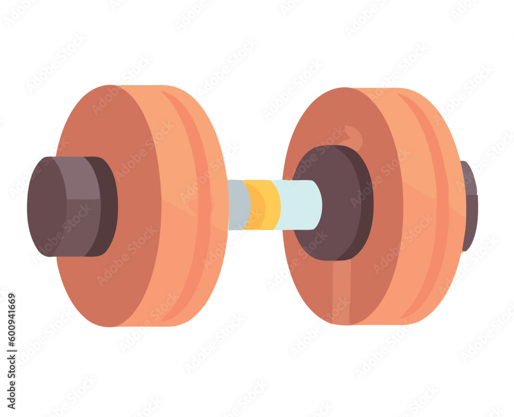 Poster heavy dumbbell in gym