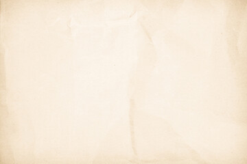 Cream paper old grunge retro rustic blank, crumpled paper texture background surface brown parchment empty. Natural pattern antique design art work and wallpaper.	