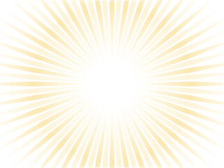 Fototapeta premium 薄く儚く光る太陽光線イメージの抽象的な集中線背景_ライトオレンジ