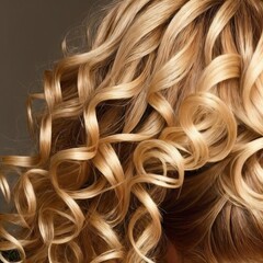 mazing beautiful curly female long hair. Generative Ai