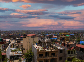 Beautiful view of Butwal City from fulbari. Captured during sunset.