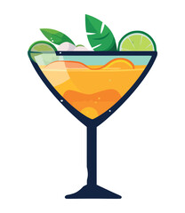 Fresh citrus cocktail with lemon