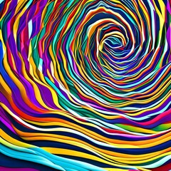 Fototapeta na wymiar A pattern of colorful circles in a gradient effect2, Generative AI