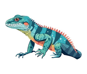 Colorful reptile vector