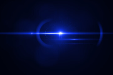 Lens flare effect on black background