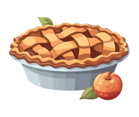 Fresh fruit dessert baked with sweet chocolate