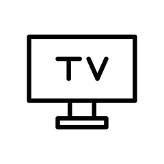 tv icon line style vector