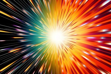 カラフルな放射線背景：AI作品
