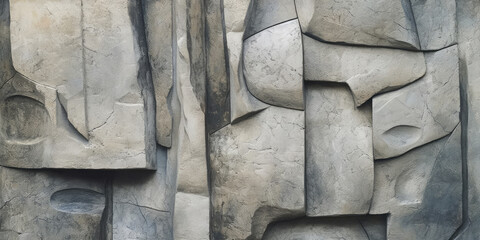 Stone textures, backgrounds, wallpaper, digital illustrations, generated by AI - obrazy, fototapety, plakaty