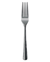 Shiny silverware on white plate clean and elegant