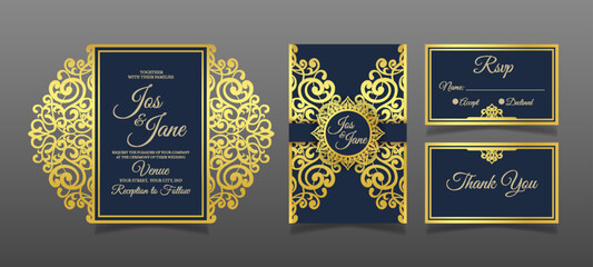 Laser Cut Wedding Invitation Template