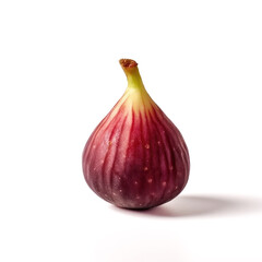 Ideal fresh fig, isolated on a white background, generative AI