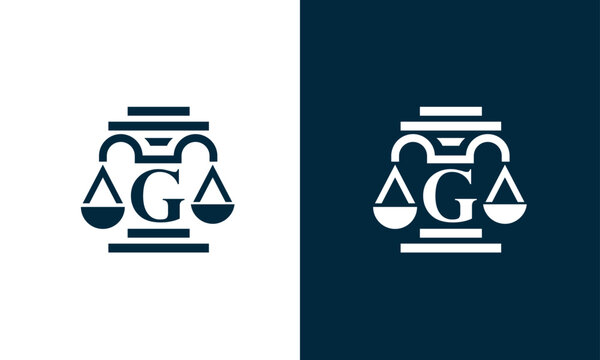 'G' letter law firm logo design.