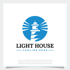 Vector lighthouse ,compass ,logo design inspiration