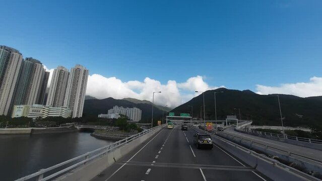 highway with cityscape, the landscape at tate carin HK, May 4 2023