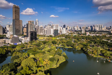 Fototapeta premium Aerial view of the Thailand landmarks