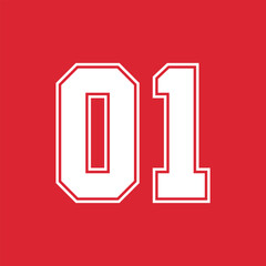 Basketball and Baseball Sport Numbers 01