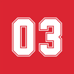 Basketball and Baseball Sport Numbers 03