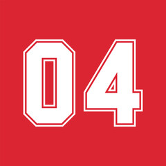 Basketball and Baseball Sport Numbers 04