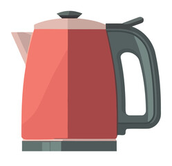 Hot tea poured from shiny stainless kettle