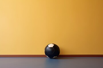 The minimalist photography of a football. Generative AI.
