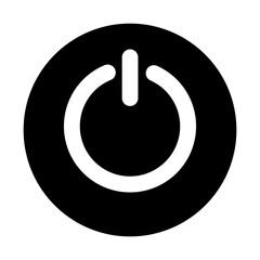 ector Power or shutdown glyph Icon for graphic design projects.
