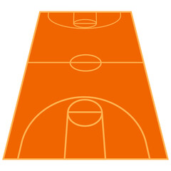 baskettball court vector background perspective view no people. © capplebkk