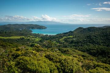 Naklejka premium Beautiful landscape of Great Barrier Island, New Zealand