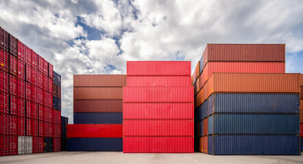 Fototapeta premium Logistic Export Import Concept