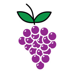 Grapes icon clipart design template isolated illustration