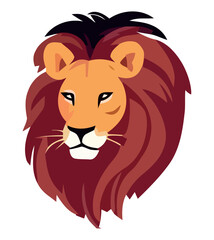 Cute Lion face design illustration