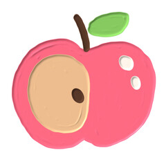 cute sticker with acrylic painting