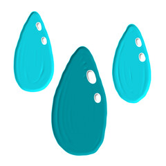 cute sticker with acrylic painting