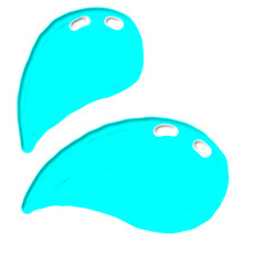 cute sticker with acrylic painting