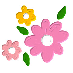 cute sticker with acrylic painting