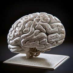 brain with a book