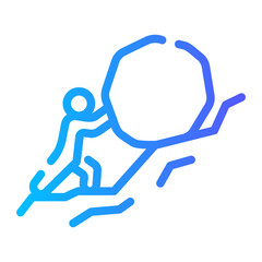 challenge Line Gradient Icon