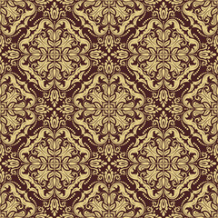 Orient classic brown and golden pattern. Seamless abstract background with vintage elements. Orient background. Ornament for wallpaper and packaging