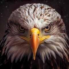 Obraz premium Bald eagle head shot up close