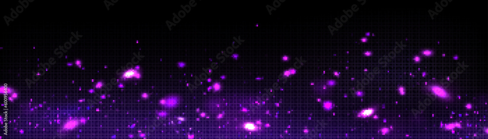 Aufkleber purple firefly light with fairy dust. magic glow isolated vector effect. night bokeh glowworm sparkl