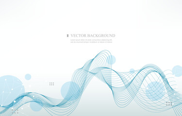 white vector background.medical wallpaper.smooth line.blue color