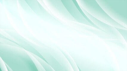 Tech abstract minimal wavy green cyan background