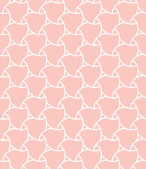 Seamless ornament. Modern background. Geometric modern pink and white pattern