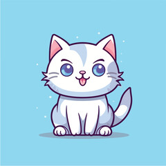 cat pet kitten animal cute vector cartoon illustration design