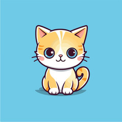 cat pet kitten animal cute vector cartoon illustration design